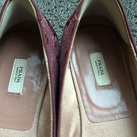 PRADA Jacquard Fabric Ballet Flats Size 35 1/2 - Picture 3 of 7